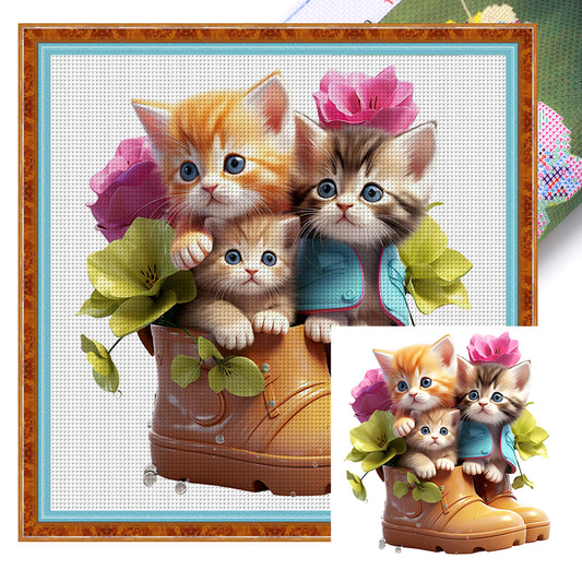 Animal - 18CT Stamped Cross Stitch 30*30CM