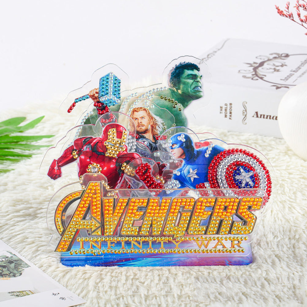 Acrylic Diamond Painting Desktop Decor for Office Desktop Decor (The Avengers)