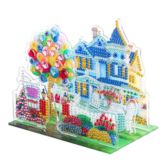 Diamond Painting Desktop Decor for Office Desktop Decor (Townhouse Garden)