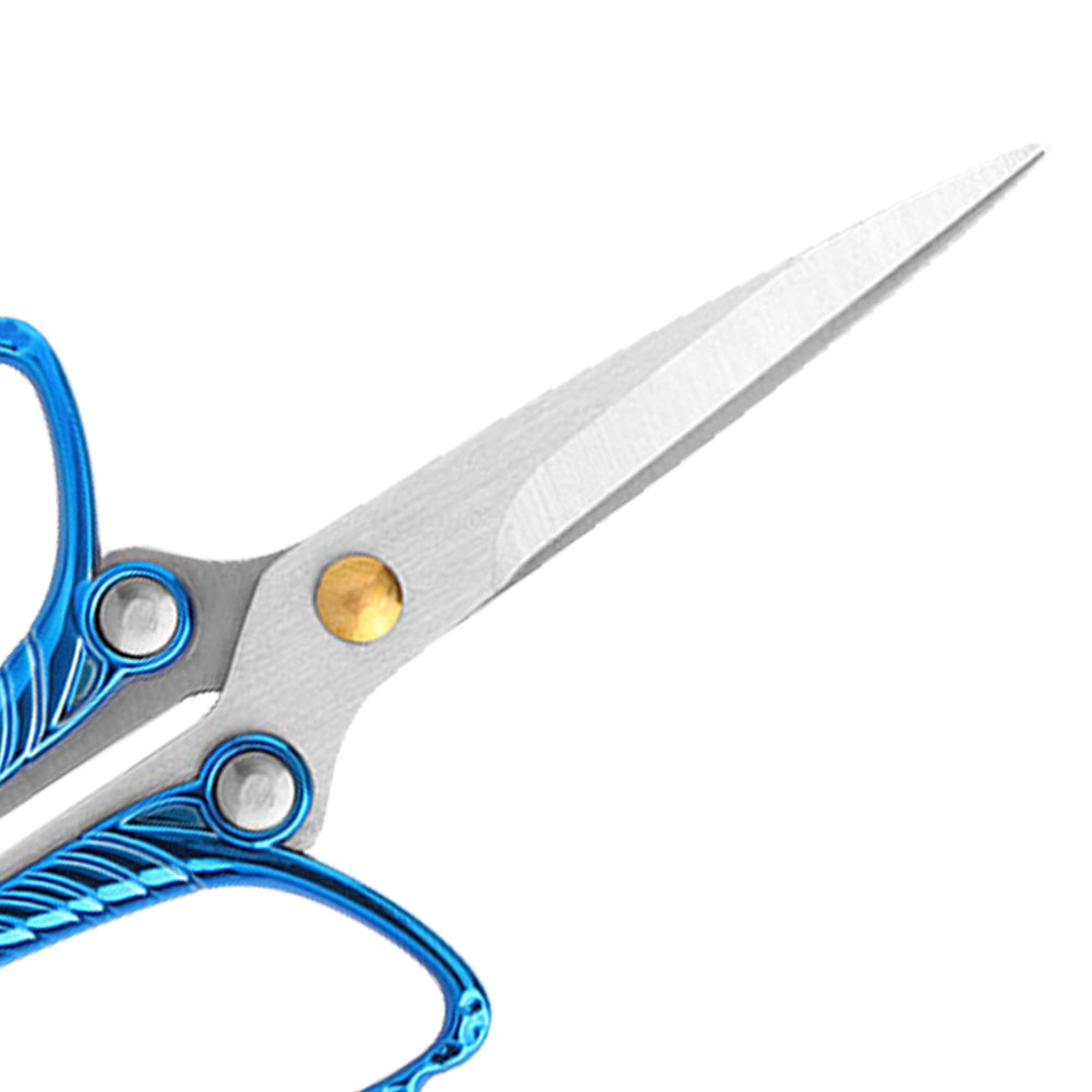 Tailor Craft Scissors Stainless Steel Butterfly Design Scissors 12x6cm (Blue)