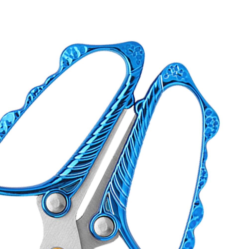 Tailor Craft Scissors Stainless Steel Butterfly Design Scissors 12x6cm (Blue)