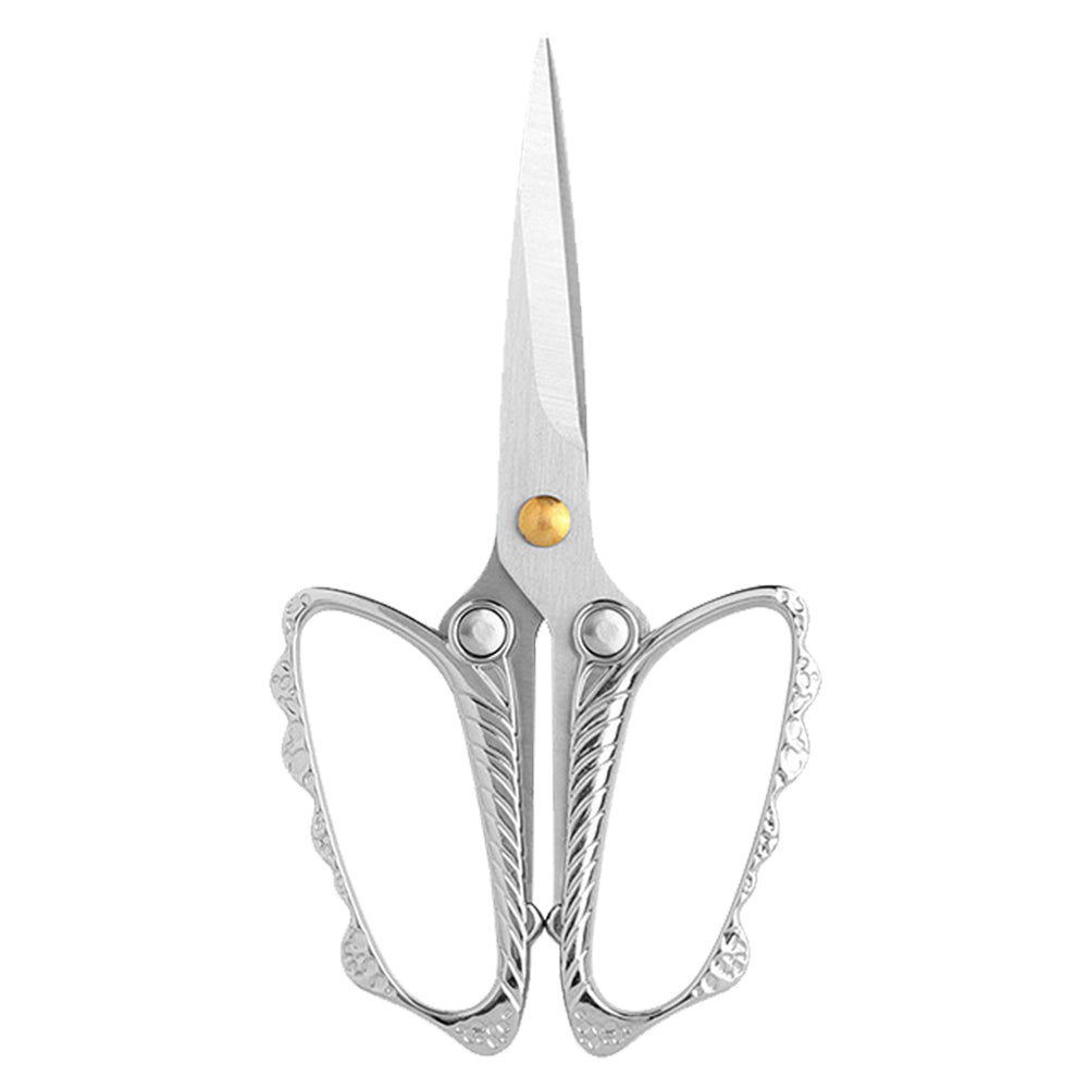 Tailor Craft Scissors Stainless Steel Butterfly Design Scissors 12x6cm (Silver)