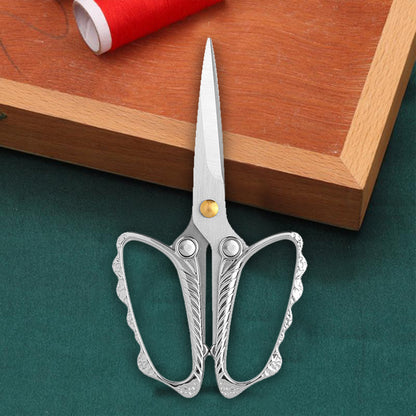 Tailor Craft Scissors Stainless Steel Butterfly Design Scissors 12x6cm (Silver)