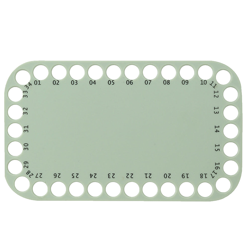 Embroidery Thread Organizer Cards 34 Positions for Cross Stitch 20x12cm (Green)