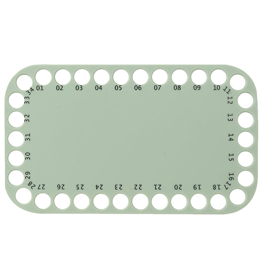 Embroidery Thread Organizer Cards 34 Positions for Cross Stitch 20x12cm (Green)