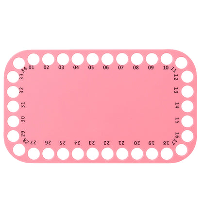 Embroidery Thread Organizer Cards 34 Positions 20x12cm (Watermelon Red)