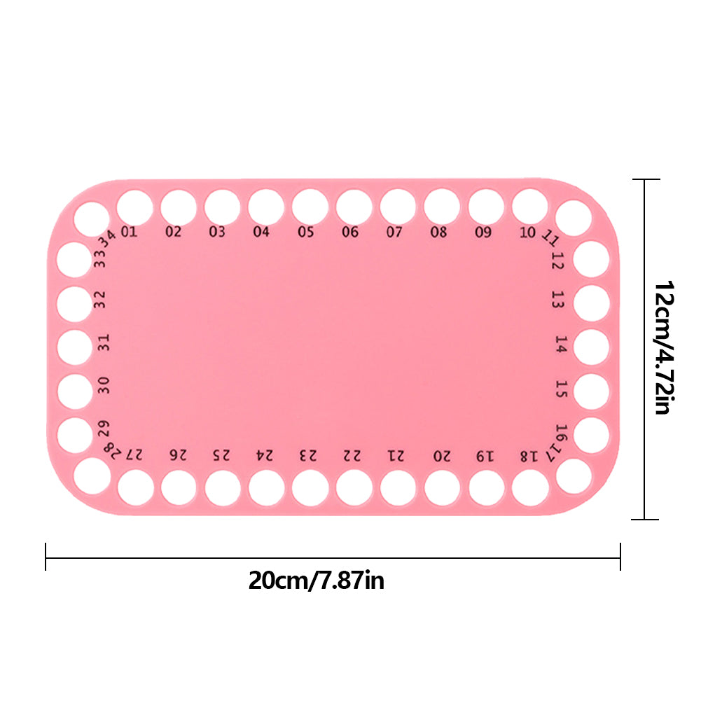 Embroidery Thread Organizer Cards 34 Positions 20x12cm (Watermelon Red)