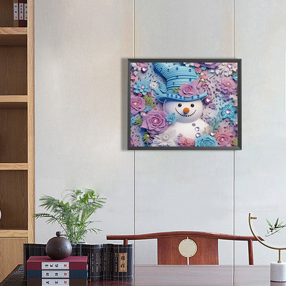 Snowman¡¤Purple - Special Shaped Drill Diamond Painting 40*50CM