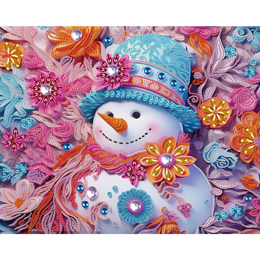 Snowman¡¤Powder - Special Shaped Drill Diamond Painting 40*50CM