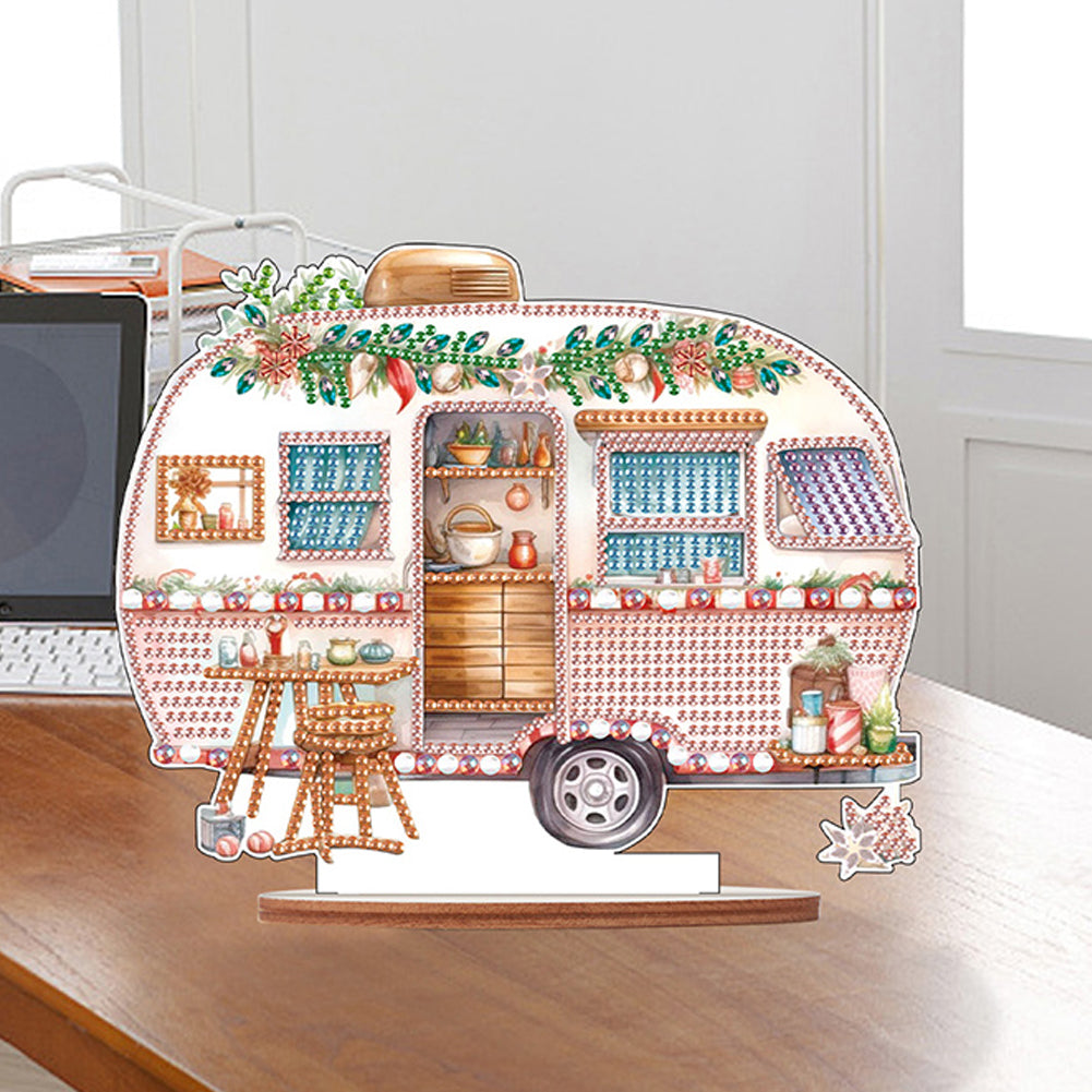 Wooden Camper Classic Car Diamond Painting Desktop Decor for Office Decor (#7)