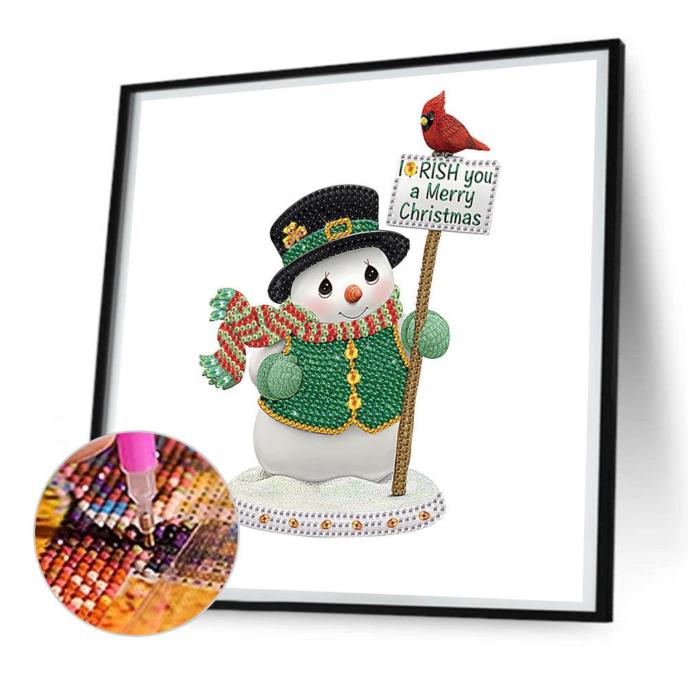 Christmas Snowman - Special Shaped Drill Diamond Painting 30*30CM