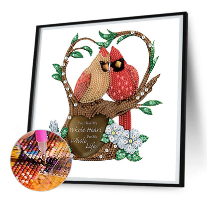 Christmas Cardinal - Special Shaped Drill Diamond Painting 30*30CM