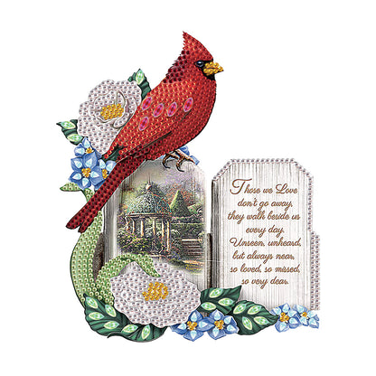 Christmas Cardinal - Special Shaped Drill Diamond Painting 30*30CM