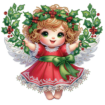 Christmas Little Angel - Special Shaped Drill Diamond Painting 30*30CM