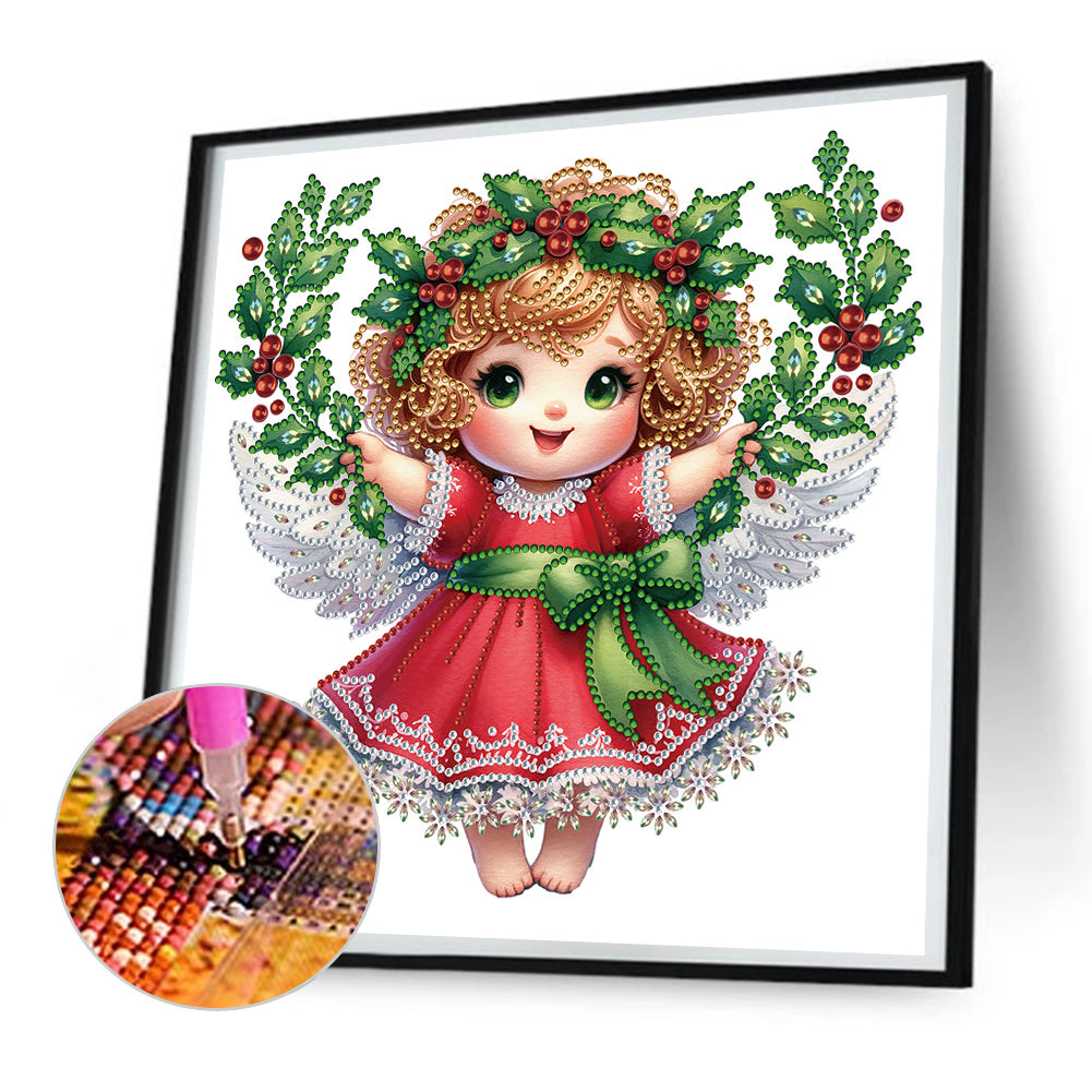 Christmas Little Angel - Special Shaped Drill Diamond Painting 30*30CM