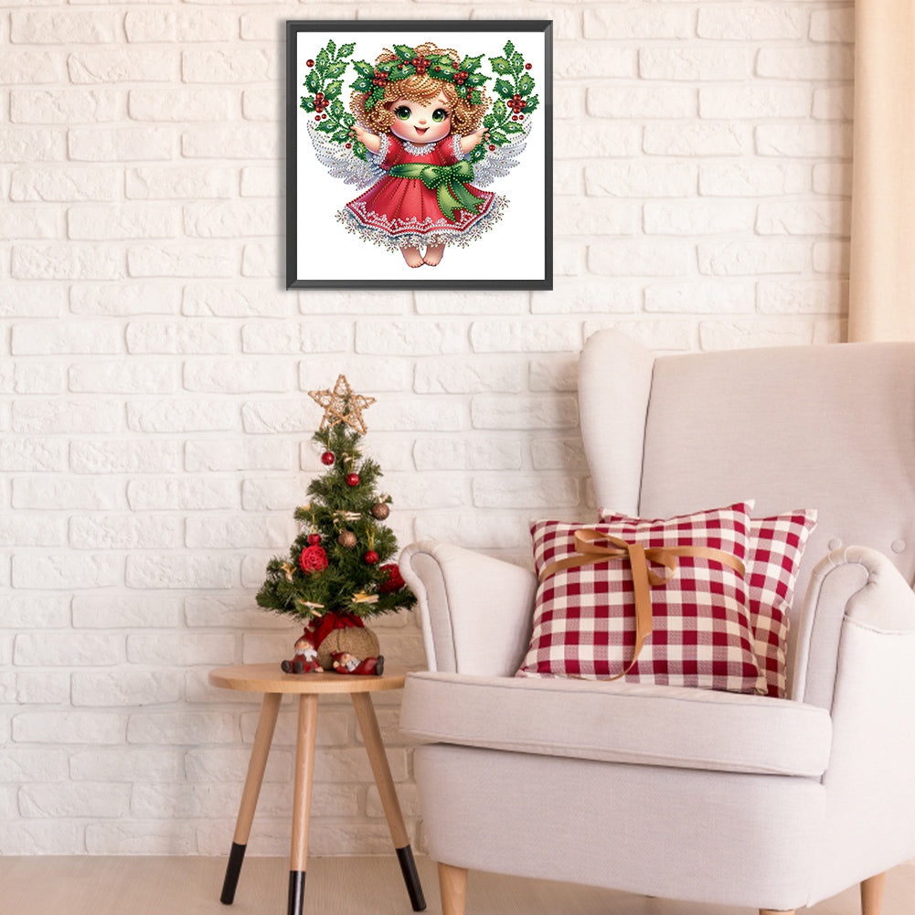 Christmas Little Angel - Special Shaped Drill Diamond Painting 30*30CM