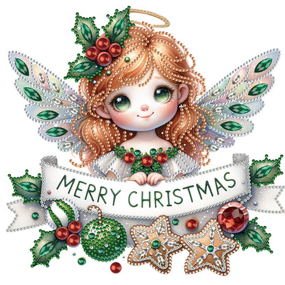 Christmas Little Angel - Special Shaped Drill Diamond Painting 30*30CM