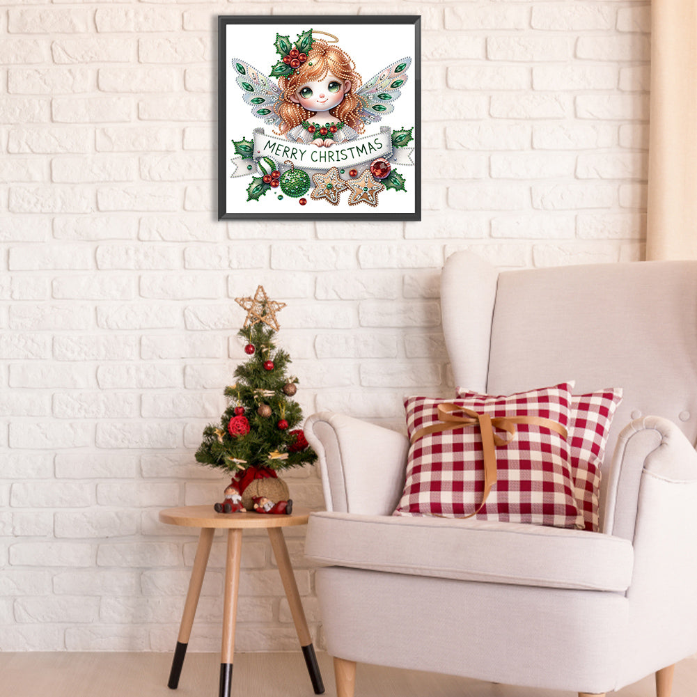 Christmas Little Angel - Special Shaped Drill Diamond Painting 30*30CM