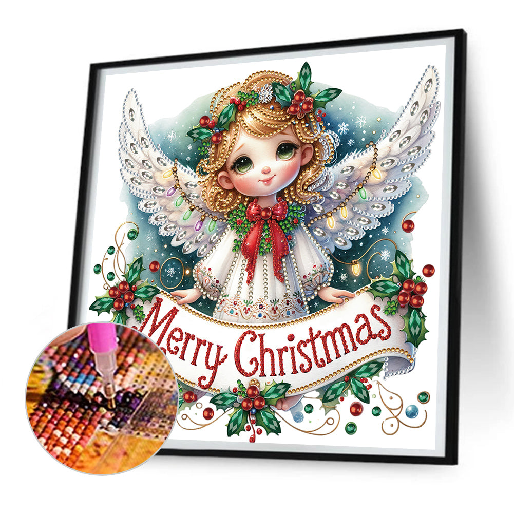 Christmas Little Angel - Special Shaped Drill Diamond Painting 30*30CM