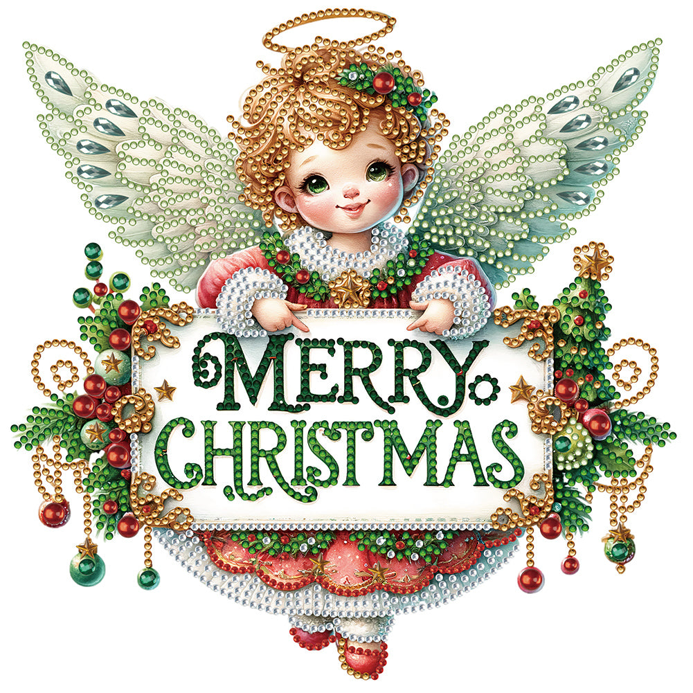 Christmas Little Angel - Special Shaped Drill Diamond Painting 30*30CM