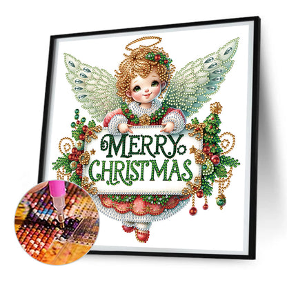 Christmas Little Angel - Special Shaped Drill Diamond Painting 30*30CM