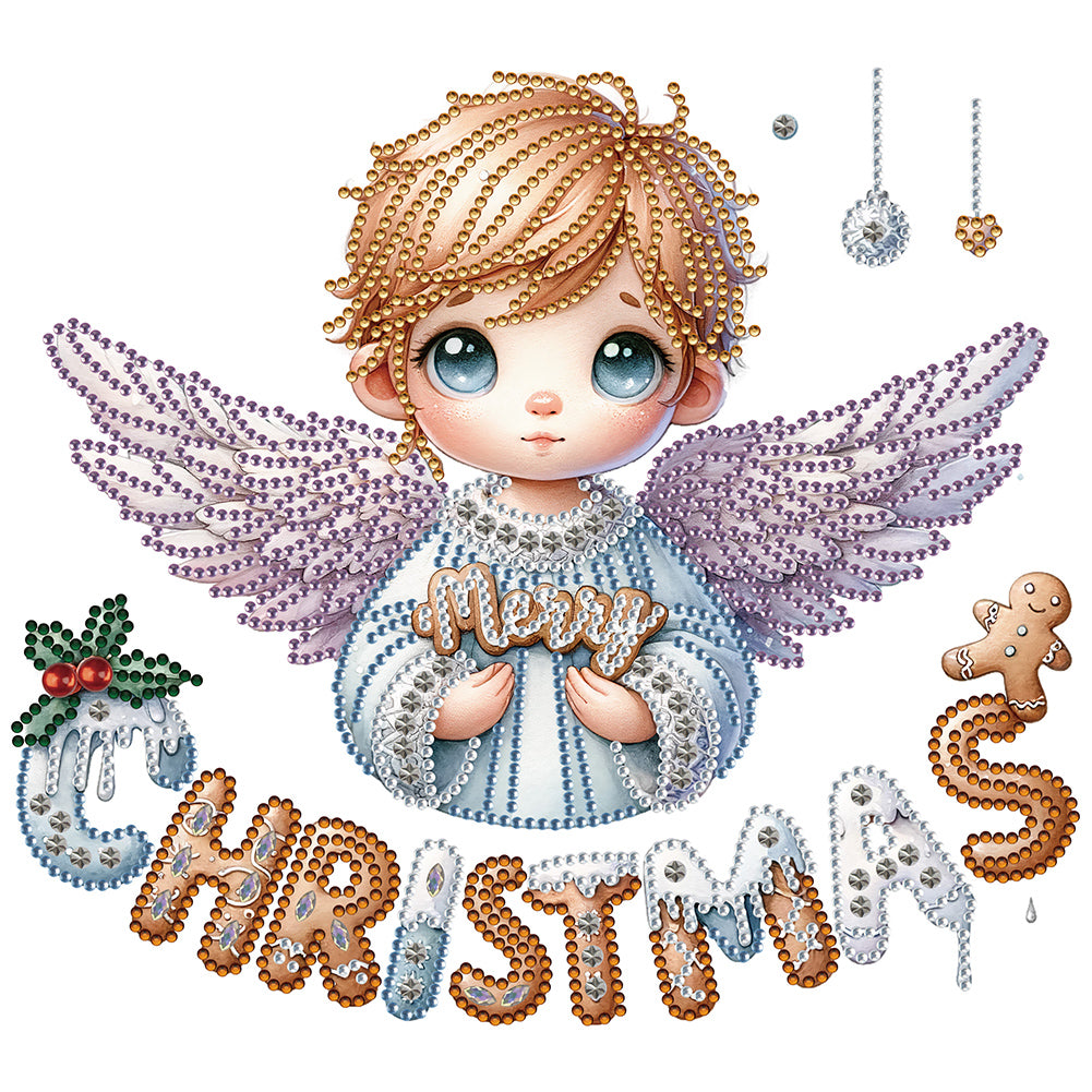 Christmas Little Angel - Special Shaped Drill Diamond Painting 30*30CM