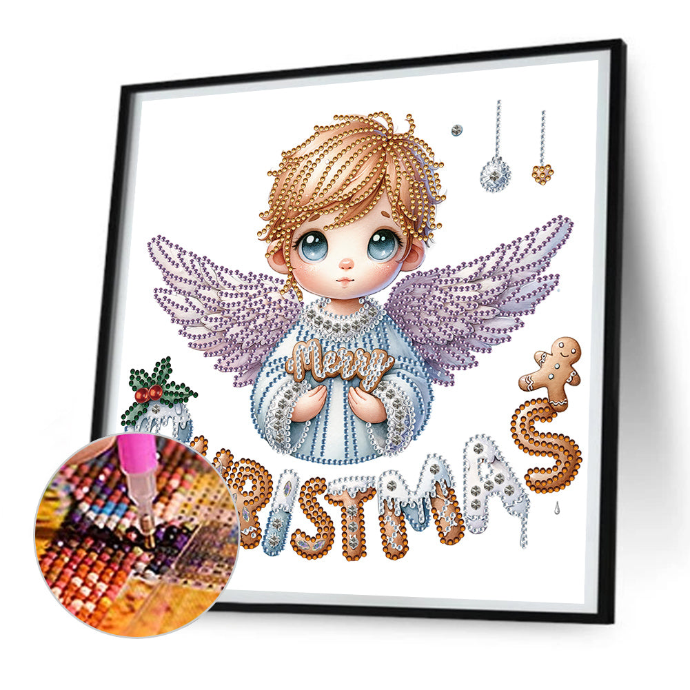 Christmas Little Angel - Special Shaped Drill Diamond Painting 30*30CM