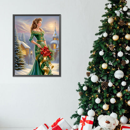 Santa Girl - Full Round Drill Diamond Painting 30*40CM