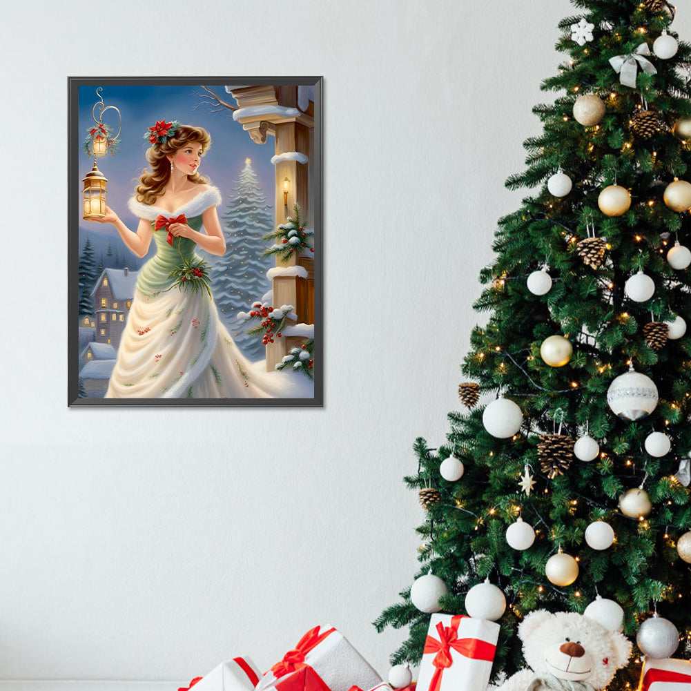 Santa Girl - Full Round Drill Diamond Painting 30*40CM