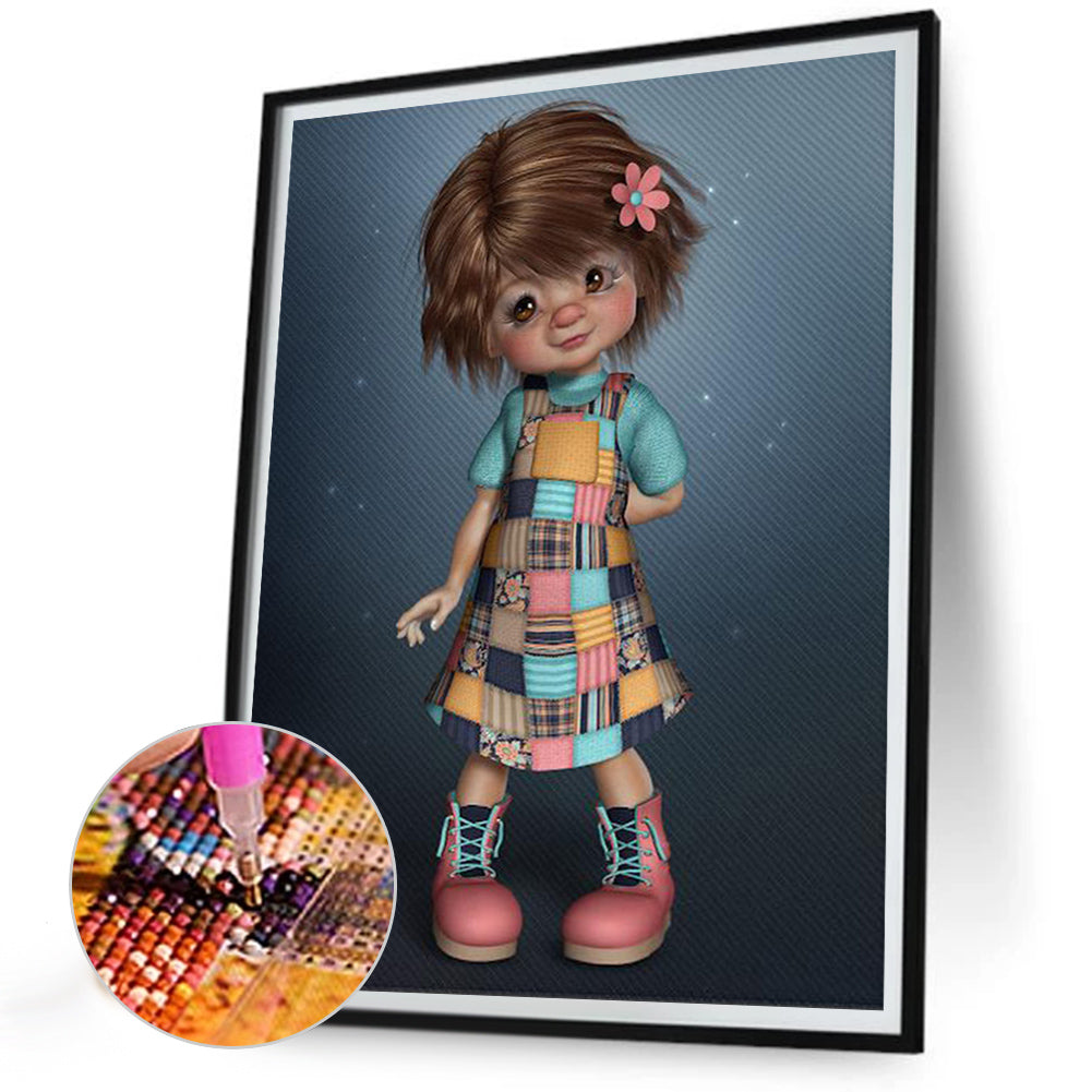Girl Doll - Full Round Drill Diamond Painting 30*40CM