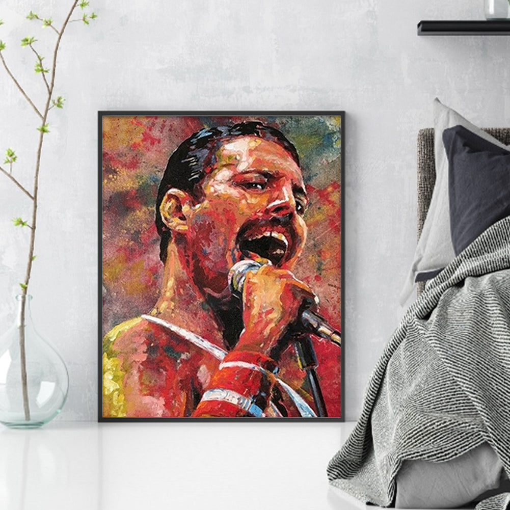 Freddie Mercury Singer - 11CT Stamped Cross Stitch 40*50CM