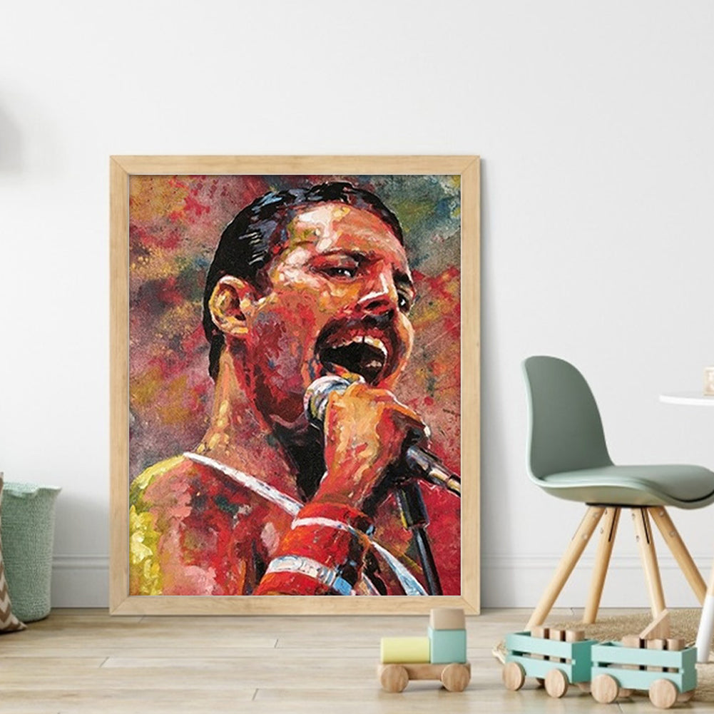 Freddie Mercury Singer - 11CT Stamped Cross Stitch 40*50CM