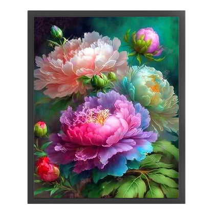 Peony - 11CT Stamped Cross Stitch 40*50CM