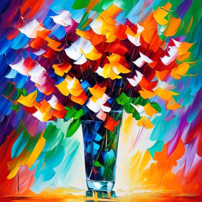 Oil Paint Element Vase - Full Round Drill Diamond Painting 30*30CM