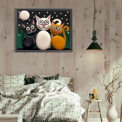 Cat - Full Round Drill Diamond Painting 40*30CM