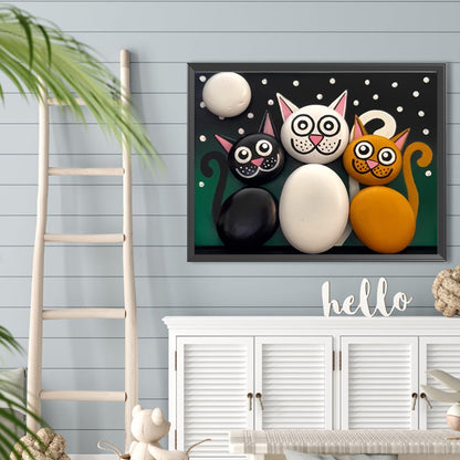 Cat - Full Round Drill Diamond Painting 40*30CM