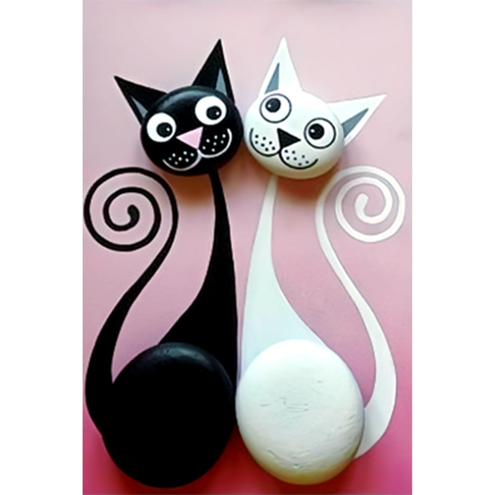 Cat - Full Round Drill Diamond Painting 30*45CM