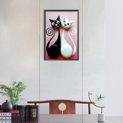 Cat - Full Round Drill Diamond Painting 30*45CM