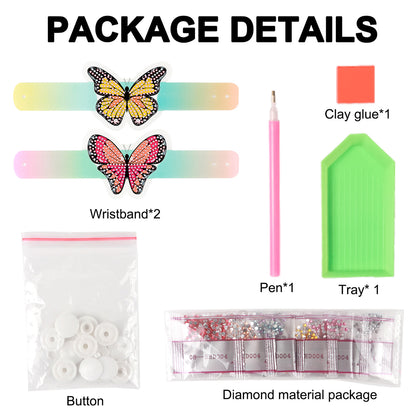 Butterfly Diamond Painting Wristbands Diamond Painting Bracelet for Kids (#6)