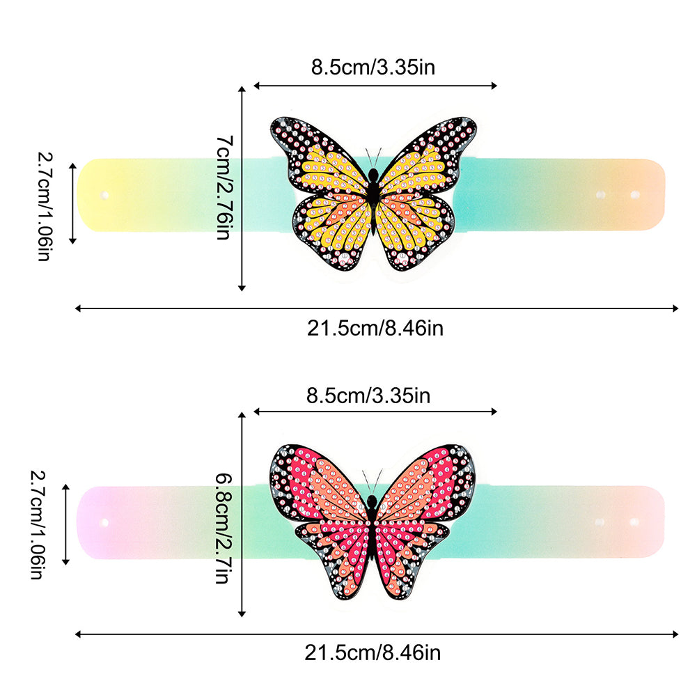 Butterfly Diamond Painting Wristbands Diamond Painting Bracelet for Kids (#6)
