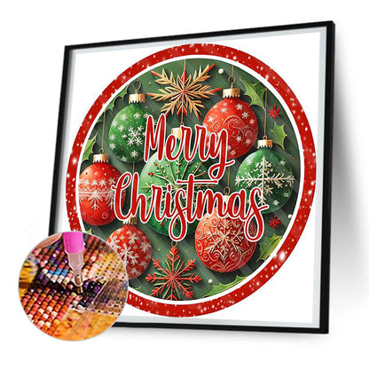 Merry Christmas Light Ball - Full Round Drill Diamond Painting 30*30CM