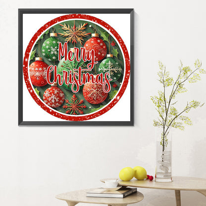 Merry Christmas Light Ball - Full Round Drill Diamond Painting 30*30CM