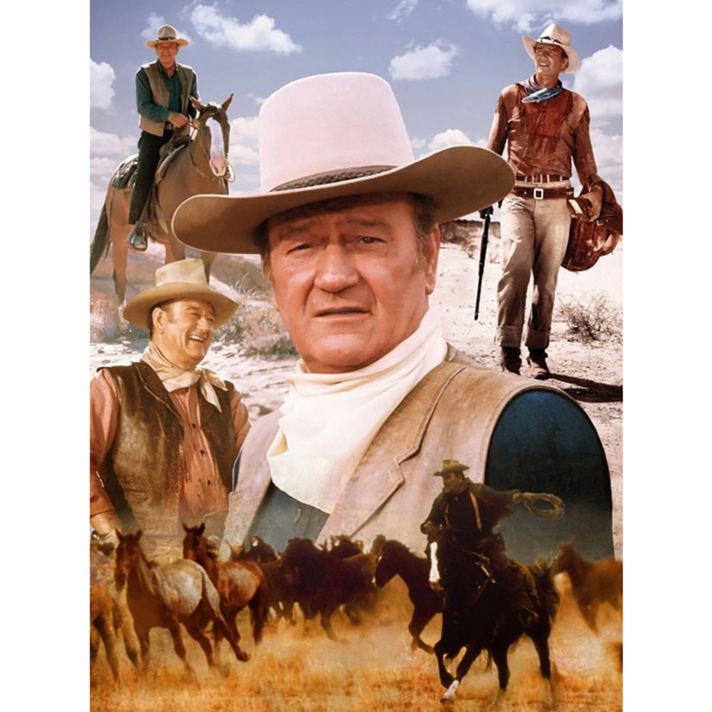 John Wayne Actor - 11CT Stamped Cross Stitch 40*55CM