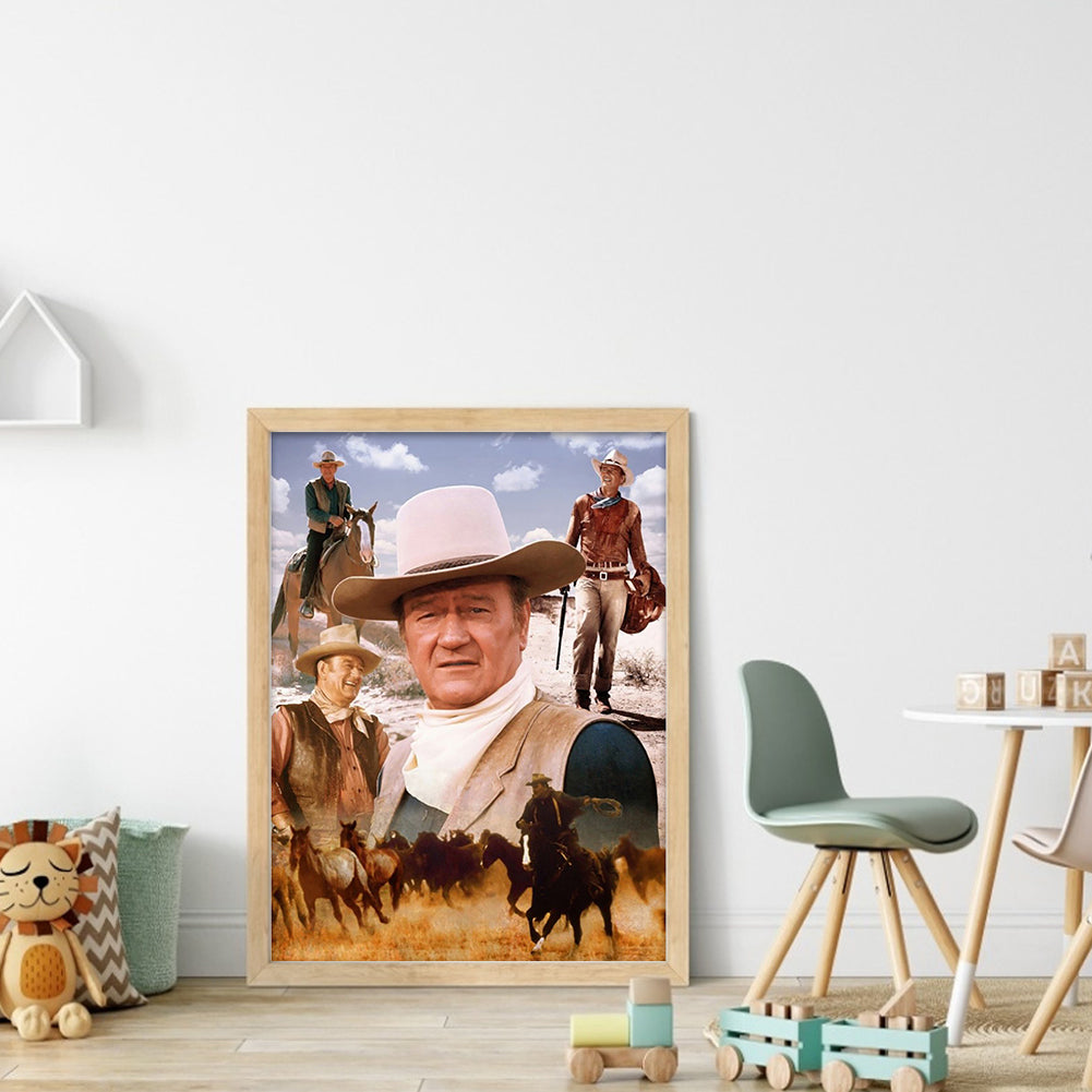 John Wayne Actor - 11CT Stamped Cross Stitch 40*55CM