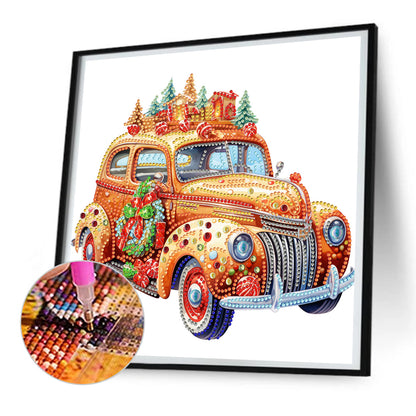 Christmas Atmosphere Car - Special Shaped Drill Diamond Painting 30*30CM