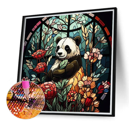 Flower Panda - Full Round Drill Diamond Painting 40*40CM