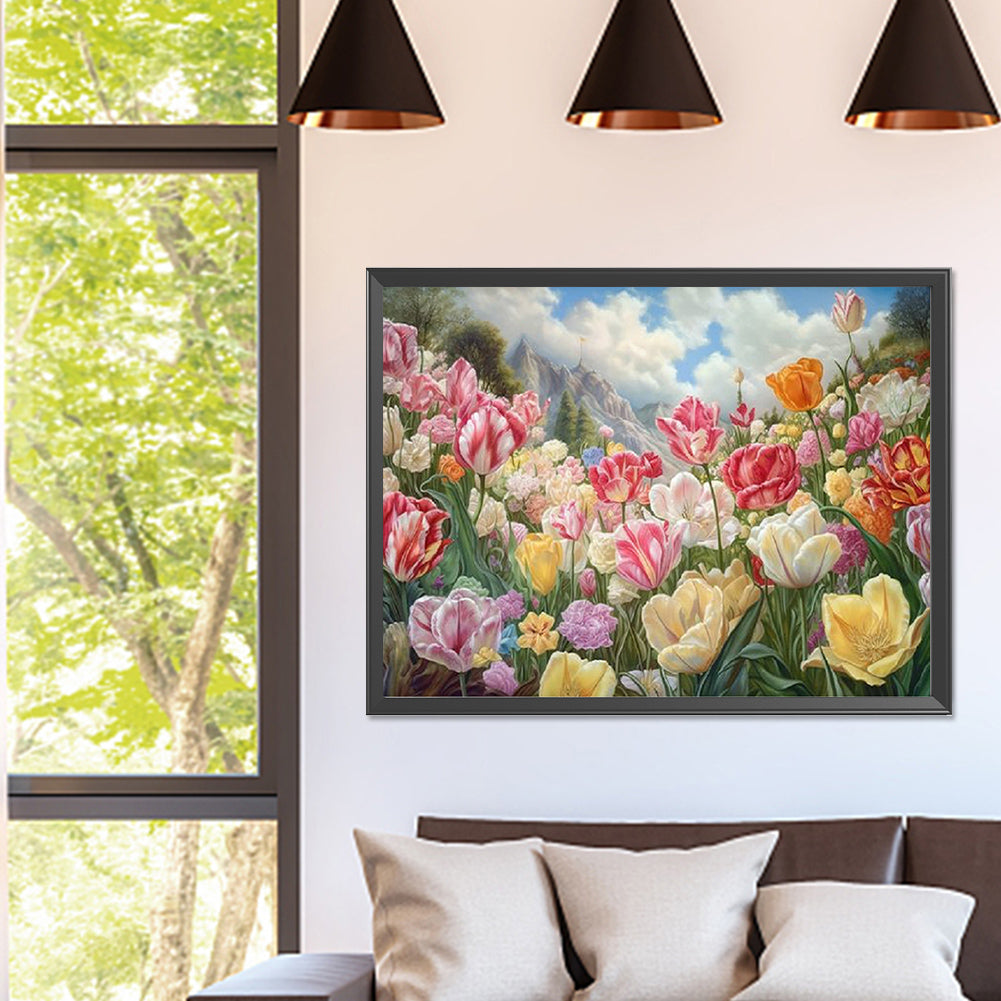 Flower Cluster Bouquet - Full Square Drill Diamond Painting 40*30CM