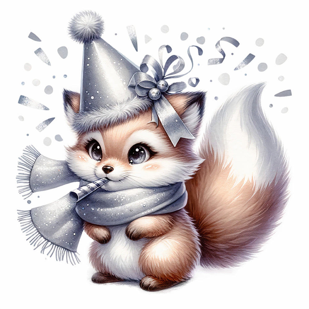 Shiny Animal Squirrel - Full Round Drill Diamond Painting 30*30CM