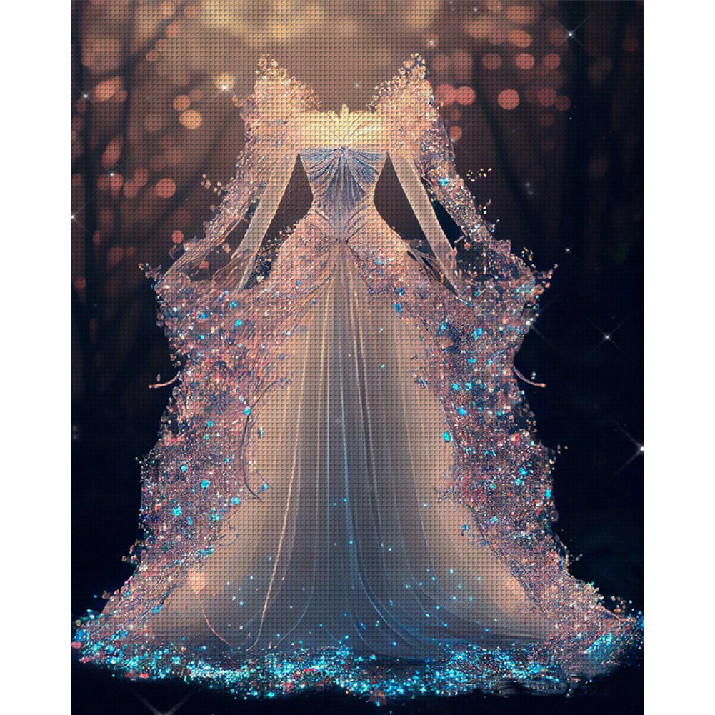 Crystal Dress - 11CT Stamped Cross Stitch 40*50CM