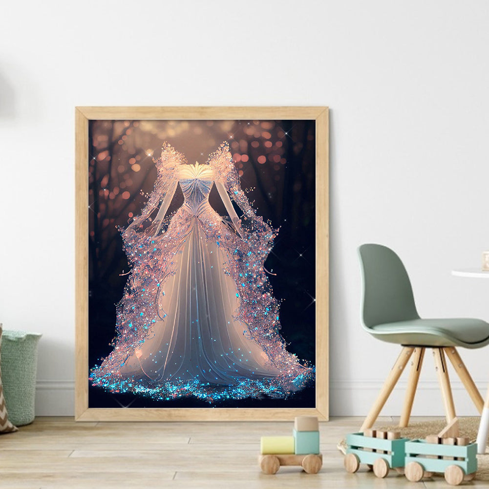 Crystal Dress - 11CT Stamped Cross Stitch 40*50CM